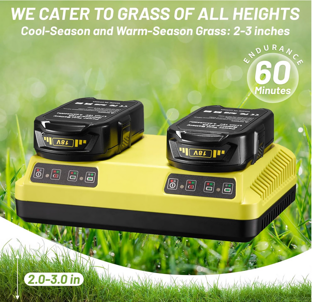 AAAS Fundraiser -- Remote Control Lawn Mower, Battery Powered Rc Lawn Mower, Cut Height 2.0"-3.0", 40% Slope, Remote Control with Adjustable Speeds, 100% Electric All-Wheel Drive